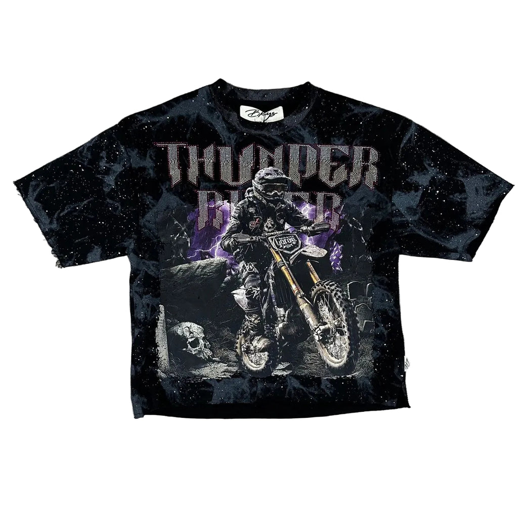 BKYS Thunder Ride F-terry Cropped Tee
