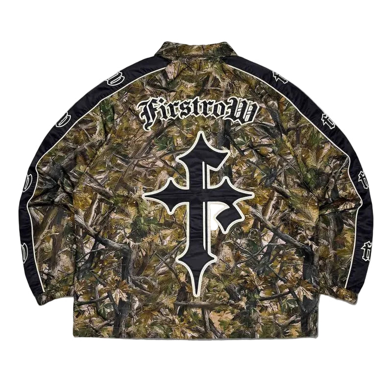 FIRST ROW STATE OF MIND CAMO COACH JACKET