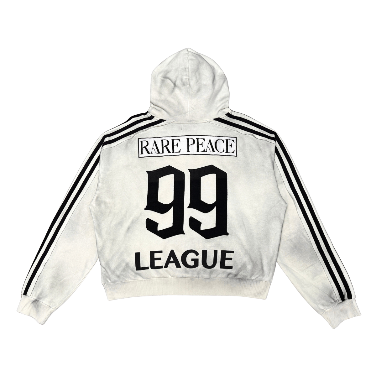 RARE PEACE WASHED CUT & SEW PULLOVER HOODIE W/ PATCHES