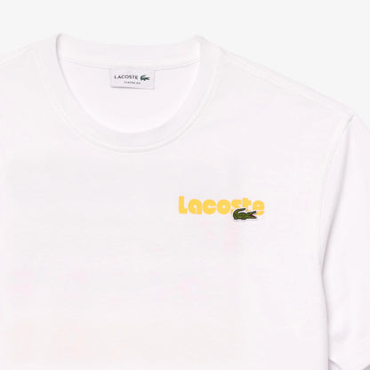 LACOSTE Men's Washed Effect T-shirt- White