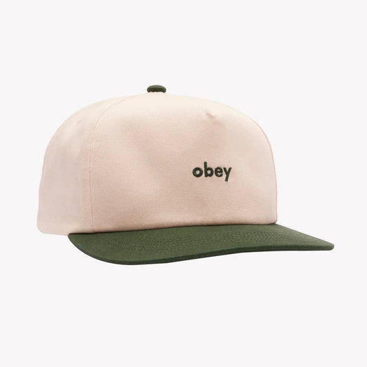 OBEY Case 5 Panel Snapback - White/Green