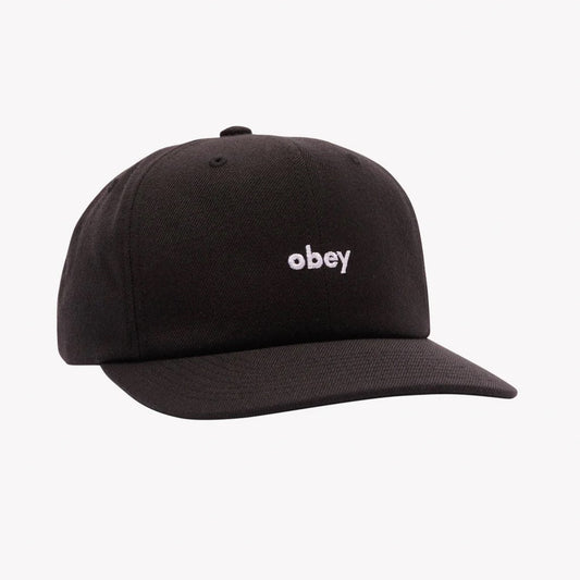 OBEY Lowercase 6 Panel - Black