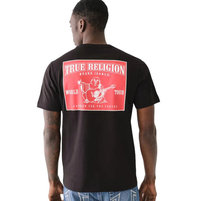 TRUE RELIGION Logo Ladder Stitch Puff Print Graphic T-Shirt