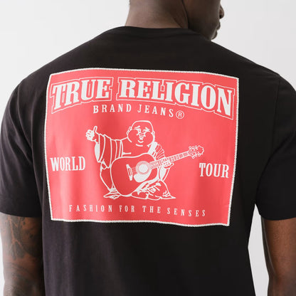 TRUE RELIGION Logo Ladder Stitch Puff Print Graphic T-Shirt