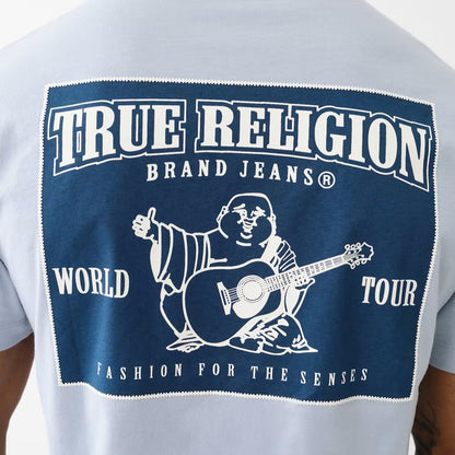 TRUE RELIGION Logo Ladder Stitch Puff Print Graphic T-Shirt