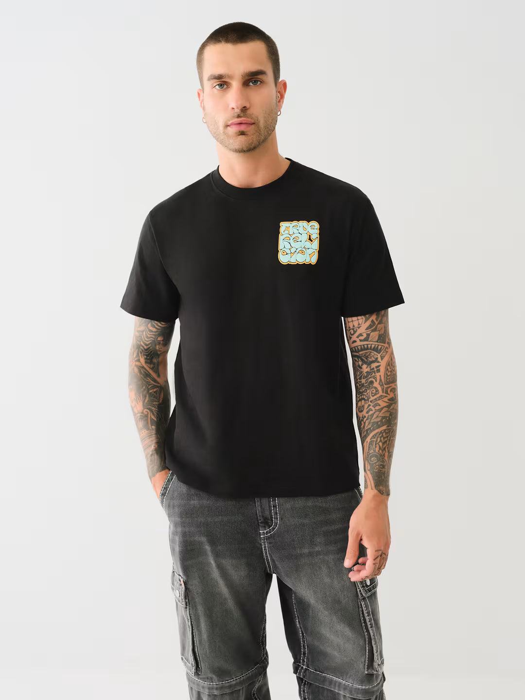 TRUE RELIGION True Dove Puff Print Tee