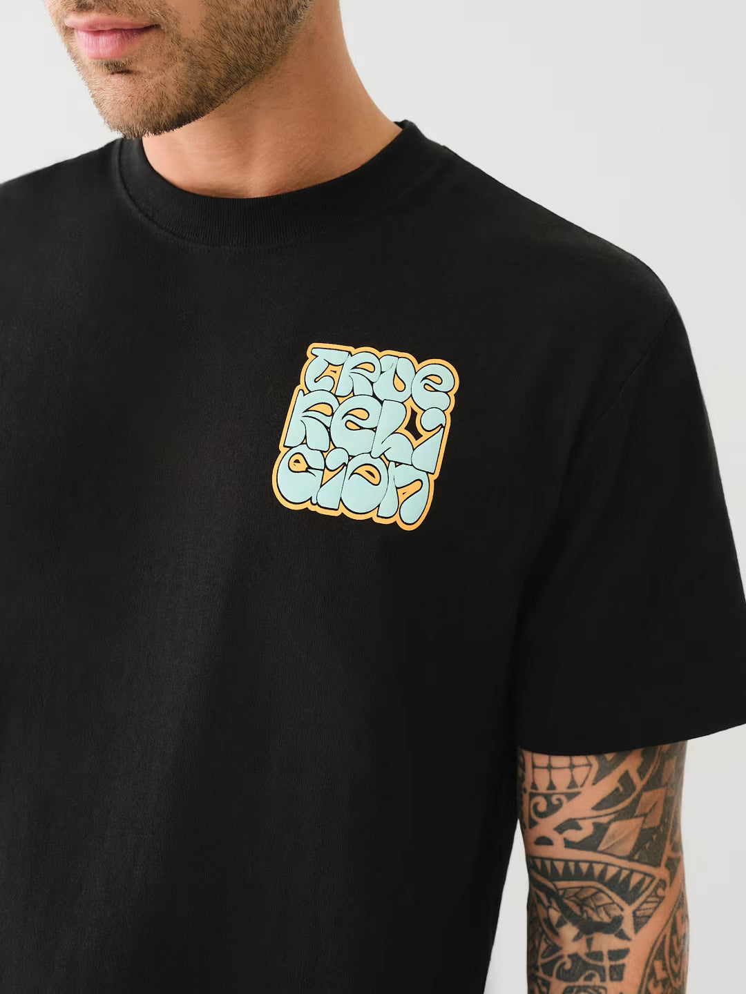 TRUE RELIGION True Dove Puff Print Tee