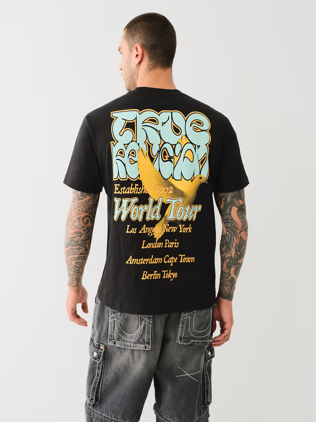 TRUE RELIGION True Dove Puff Print Tee