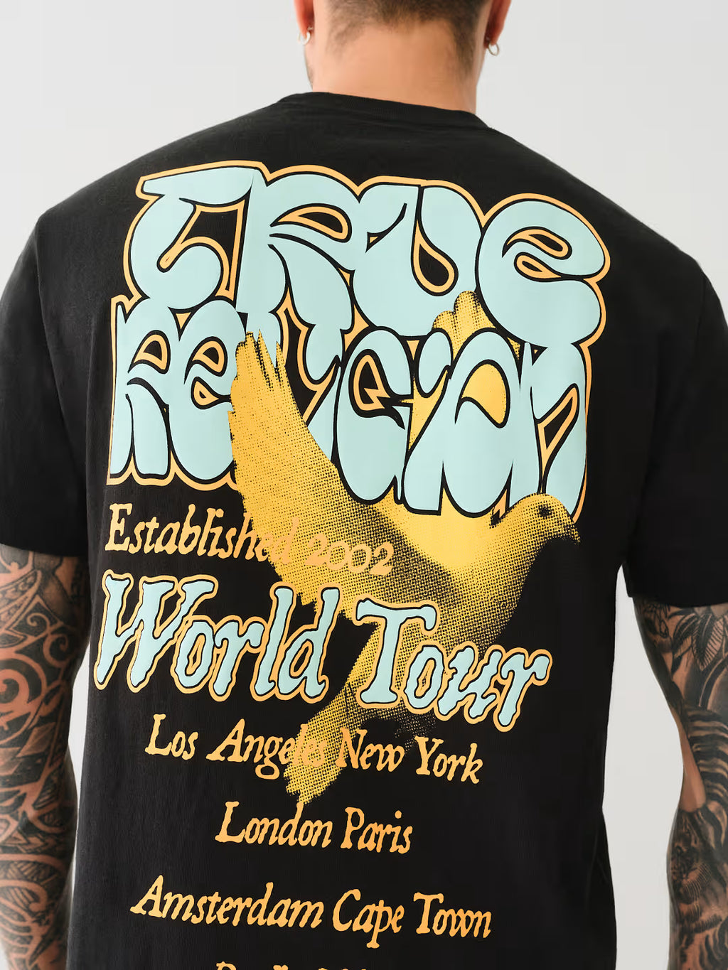 TRUE RELIGION True Dove Puff Print Tee