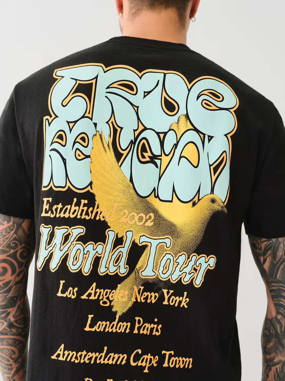 TRUE RELIGION True Dove Puff Print Tee