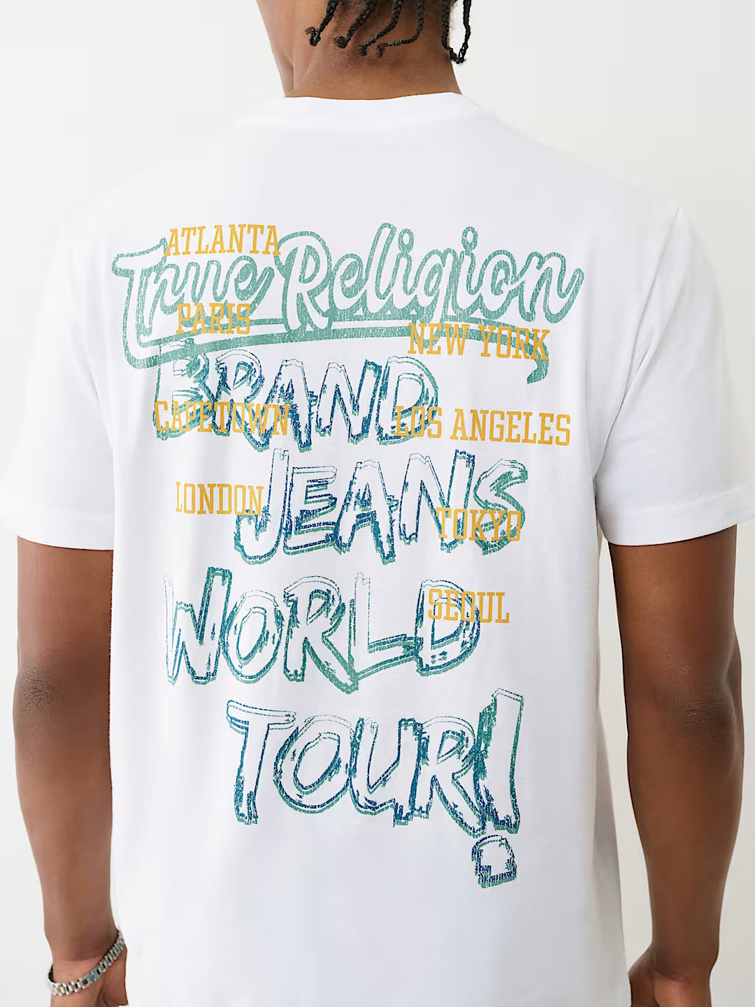TRUE RELIGION Faded World Tour Logo Tee