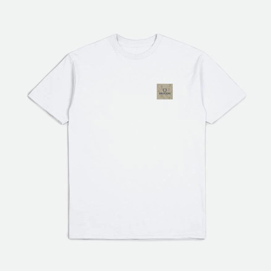 BRIXTON Alpha Square S/S Standard Tee - White/Navy