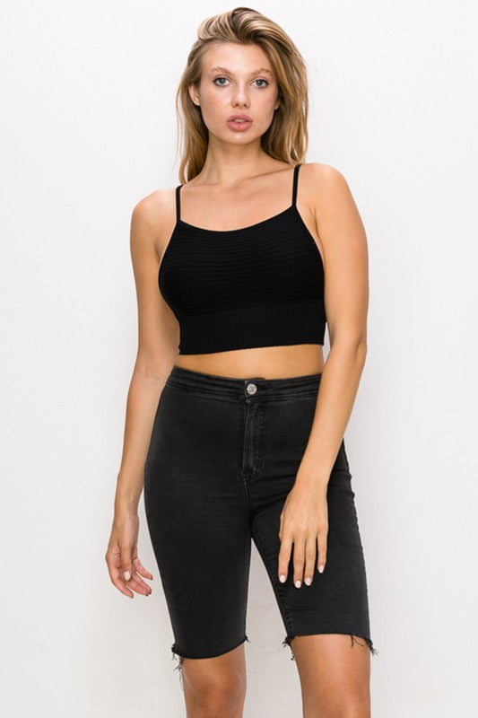 Solid Ribbed Bralette