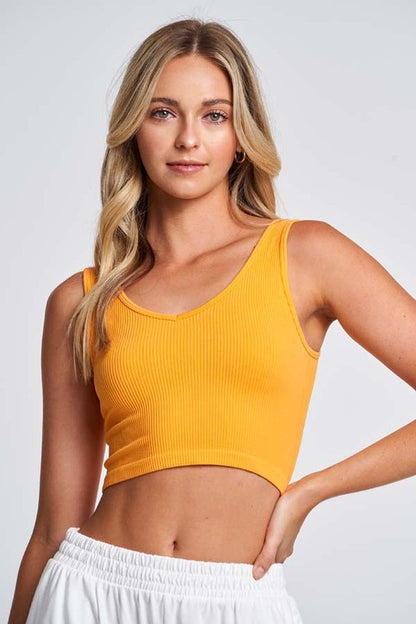 Sleeveless Cropped Tank Top