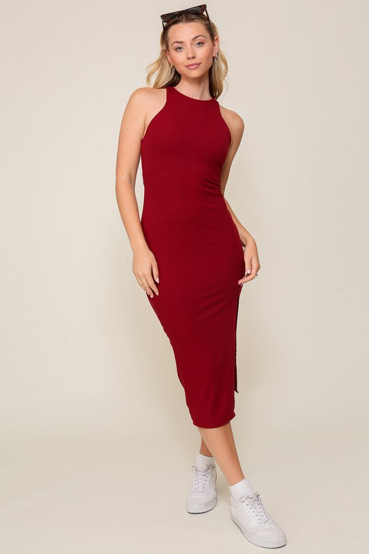 crew neck ribbed midi dress Alexia Admor Women's Rhys Crewneck Ribbed Knit Midi Dress