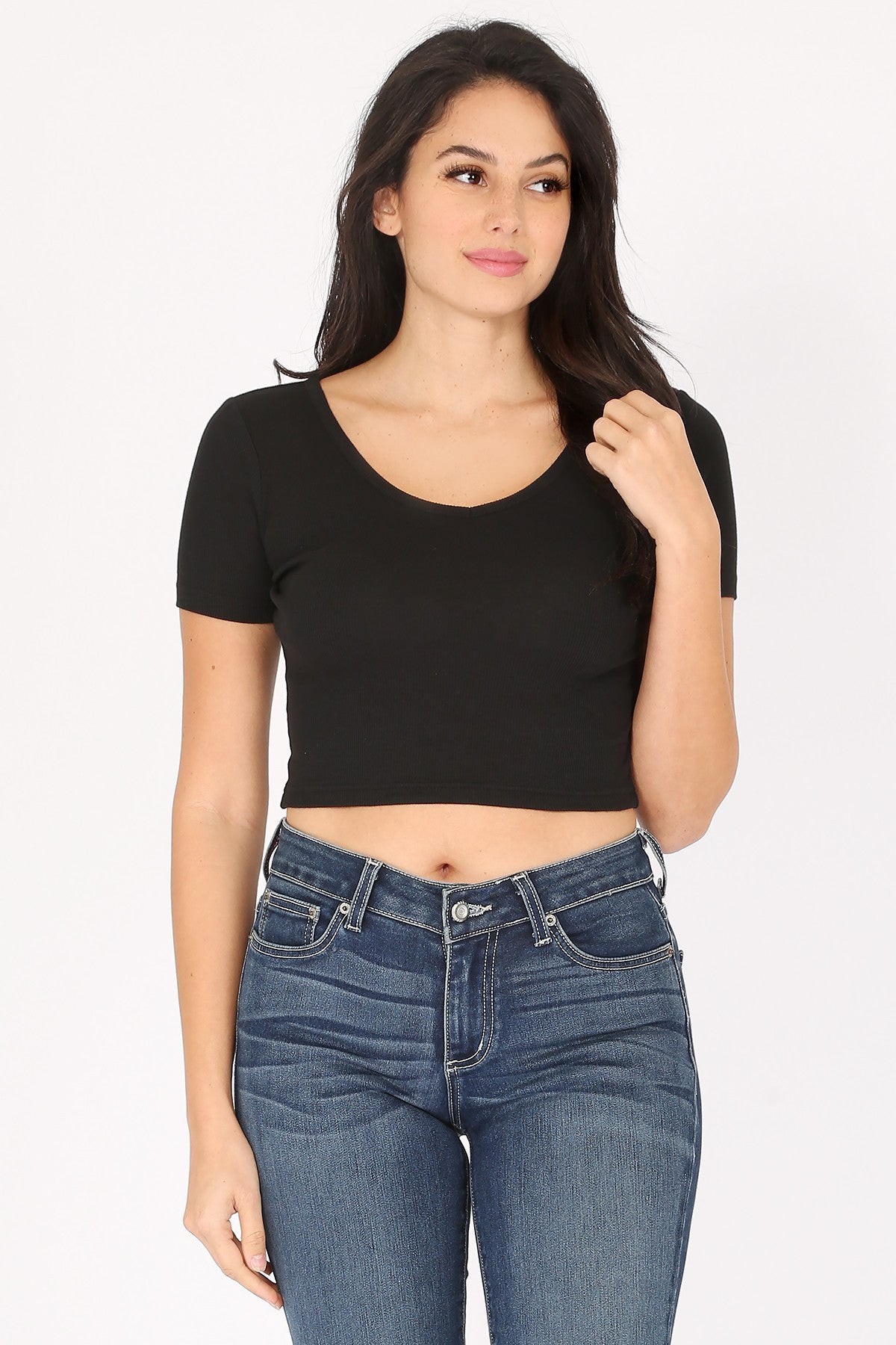 Bebe store v neck short sleeve