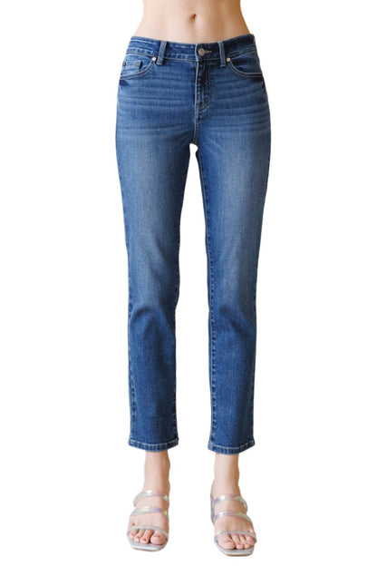 Women's Tacking Detailed Mid Rise Relaxed Skinny