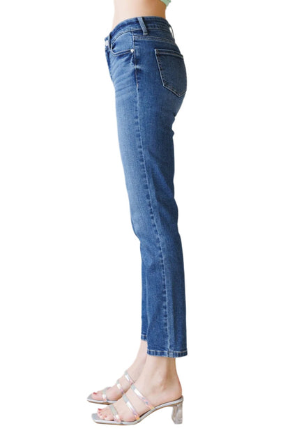 Women's Tacking Detailed Mid Rise Relaxed Skinny