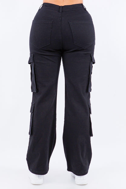 High Waist Multi Pockets Cargo Pants