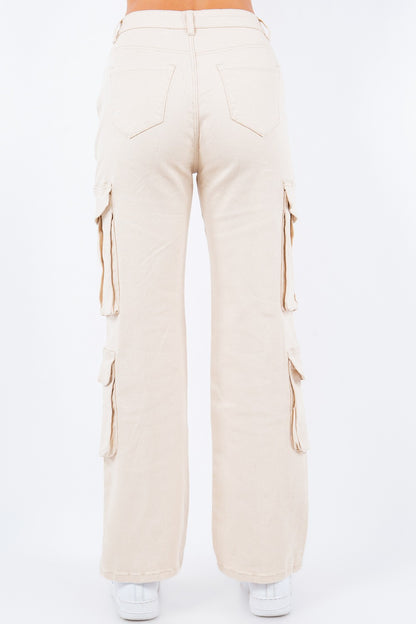 High Waist Multi Pockets Cargo Pants