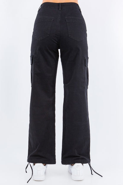 High Waist Slim Cargo Pants