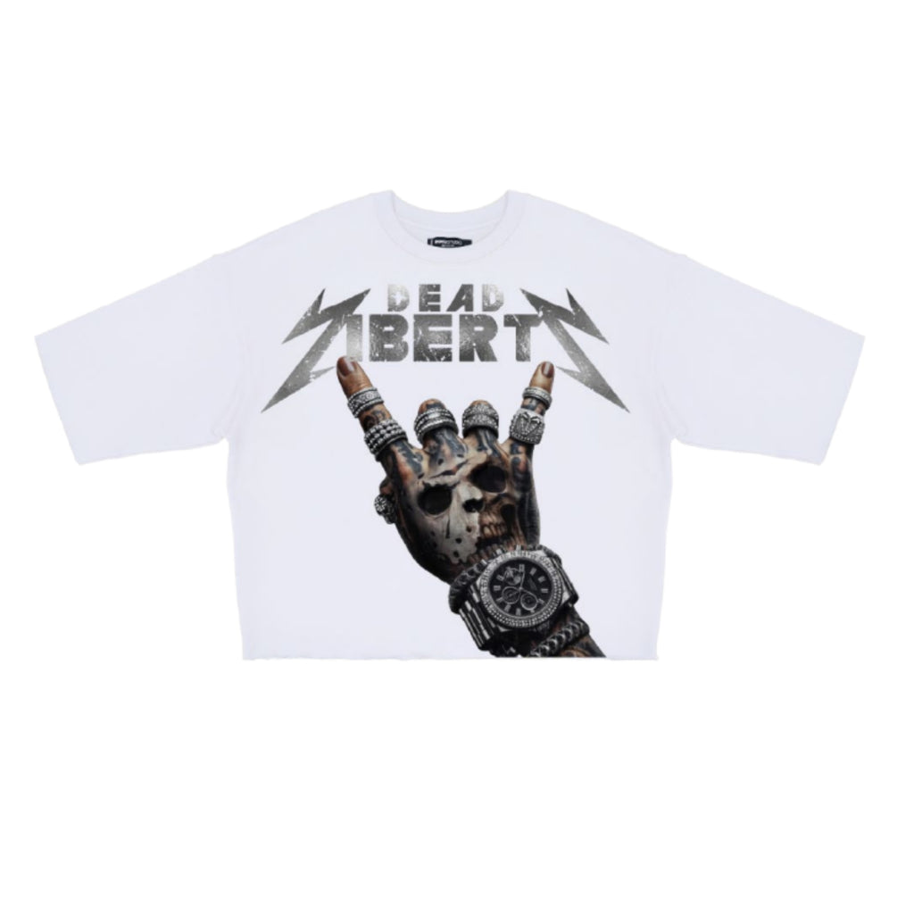 ROKU STUDIO Dead Liberty Rhinestones Cropped Tee