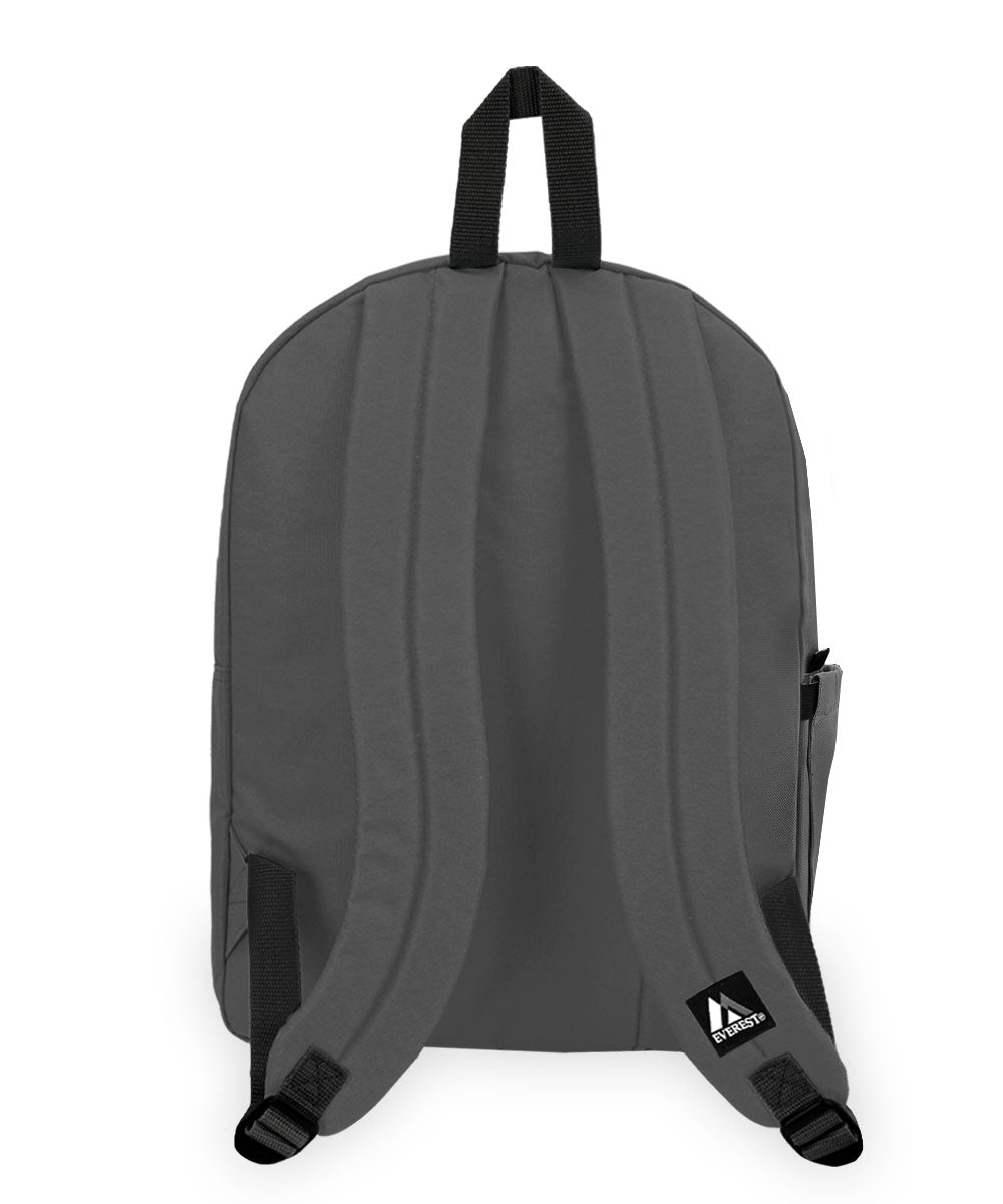 backpack with side laptop compartment Everest Classic Laptop Backpack W/Side Pocket, Dark Gray, One Size