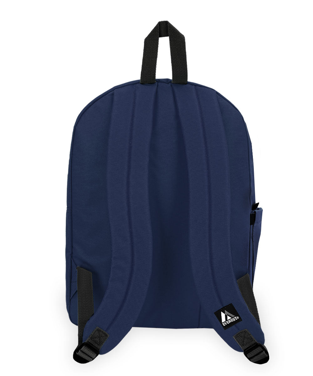 backpack with side pocket for laptop Everest Classic Laptop Backpack W/Side Pocket, Navy, One Size