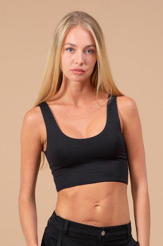 Seemless Double Layer Crop Tank Top