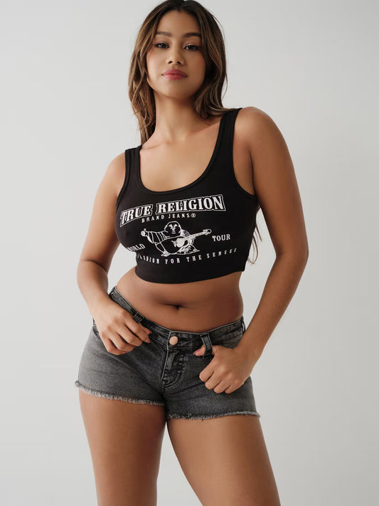 TRUE RELIGION Logo Crop Tank