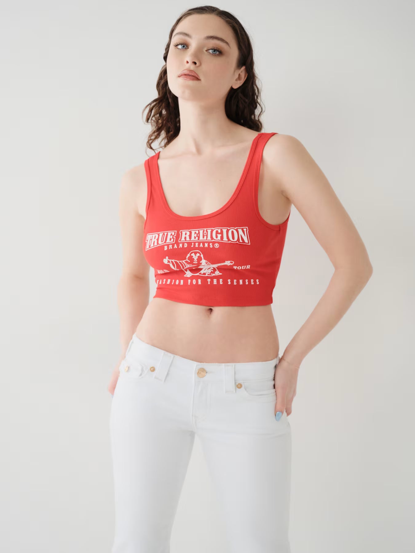 TRUE RELIGION Logo Crop Tank