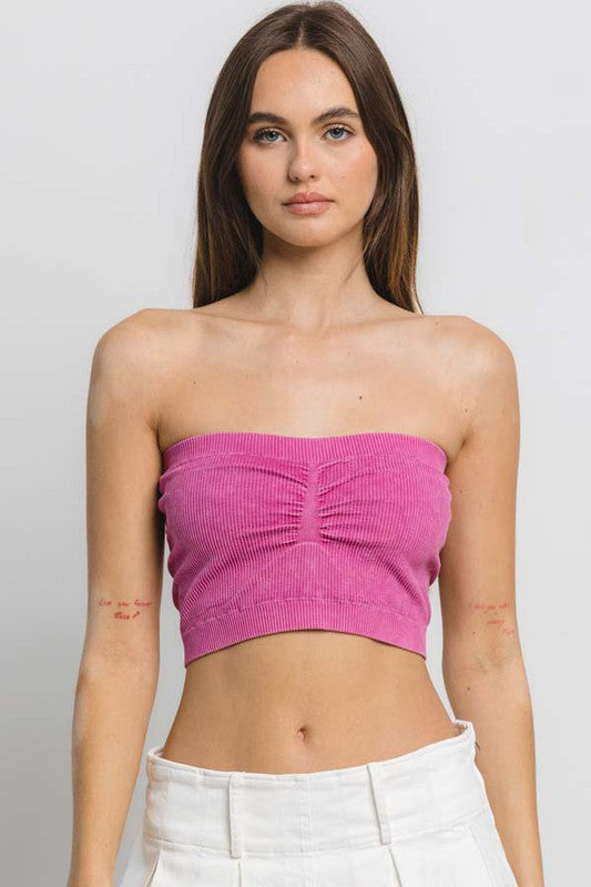 Mineral Wash Seamless Tube Top