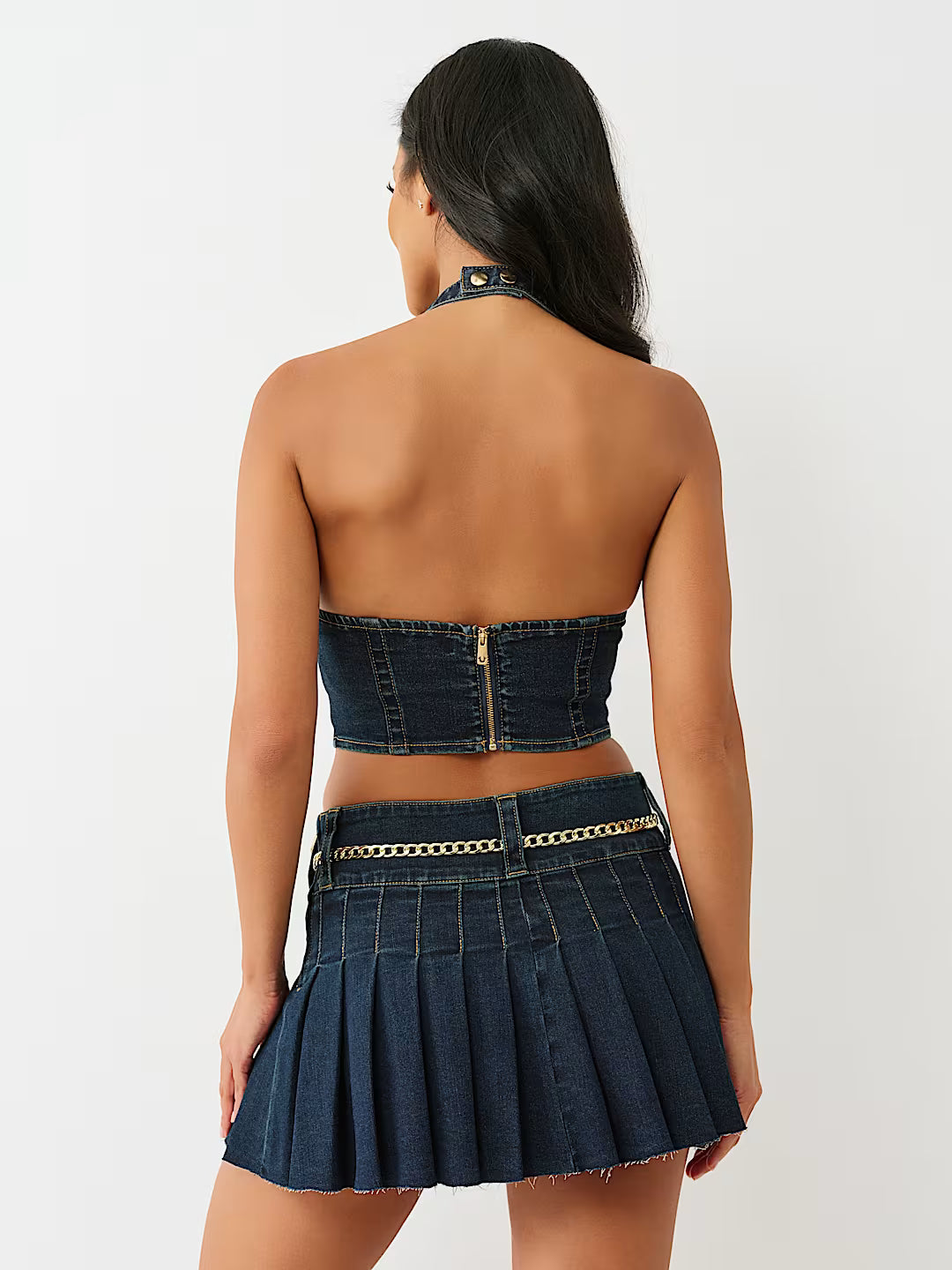 TRUE RELIGION Denim Halter Top