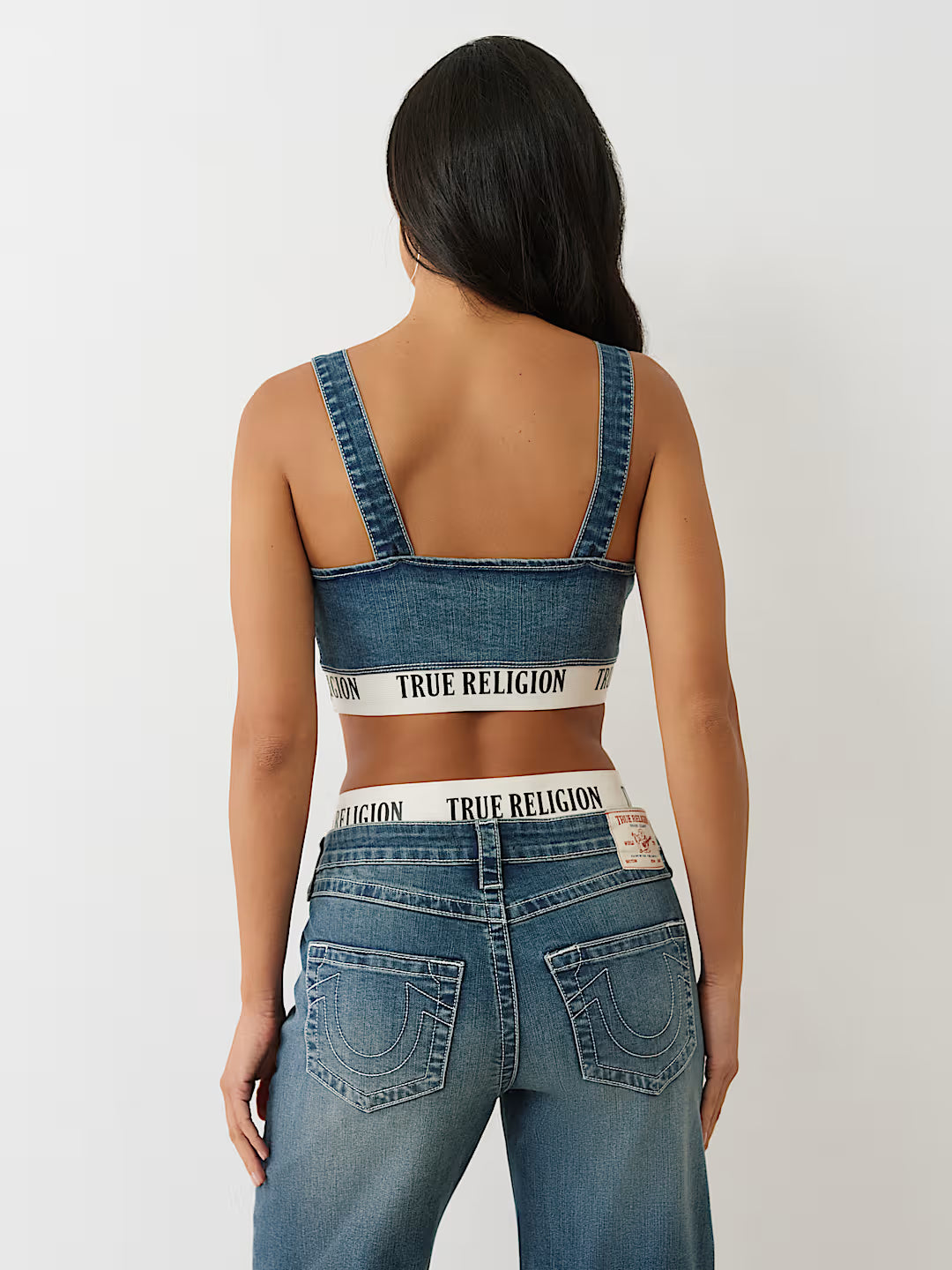 TRUE RELIGION Denim Bra Top