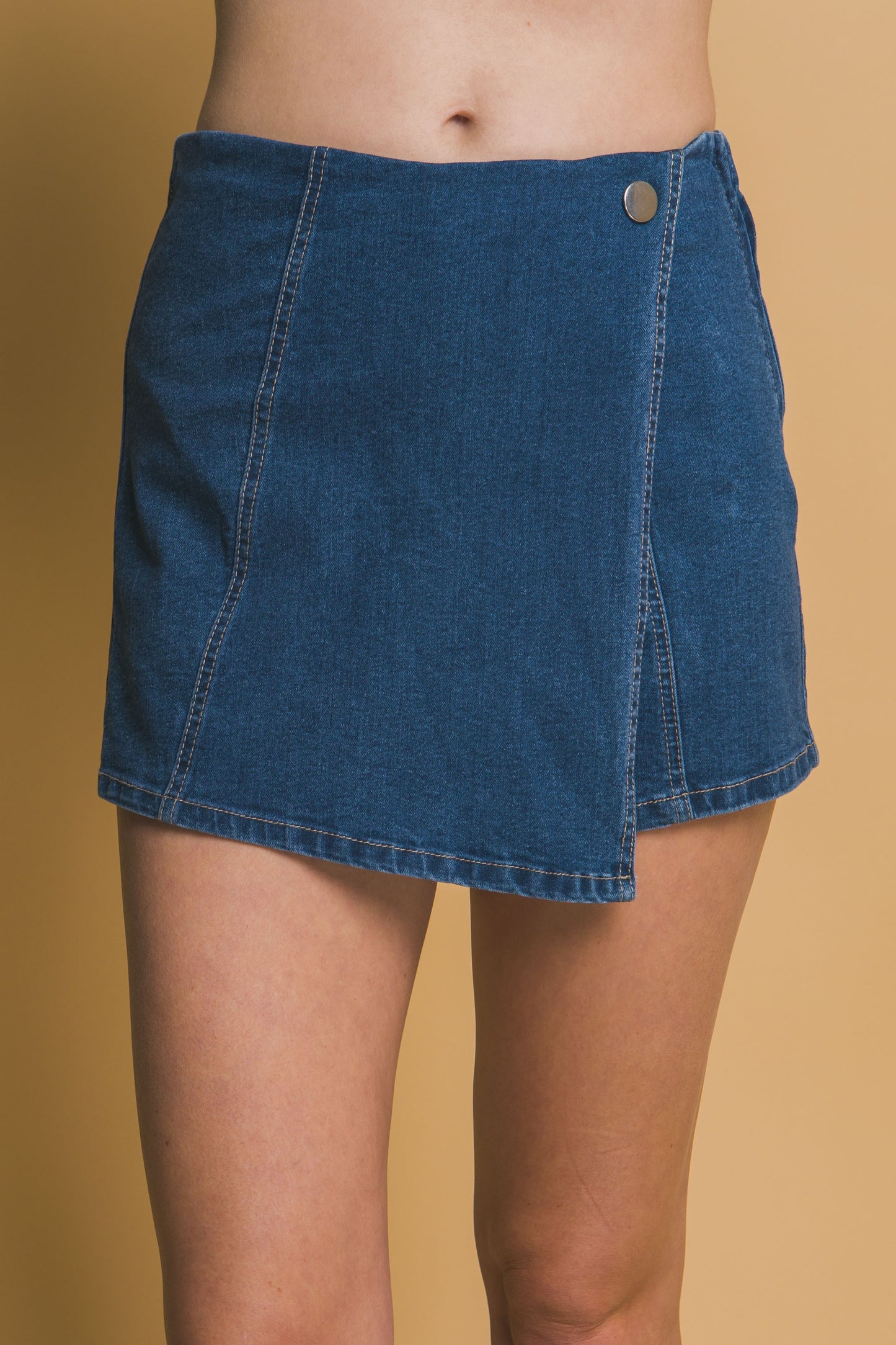 Denim Wrap Skort