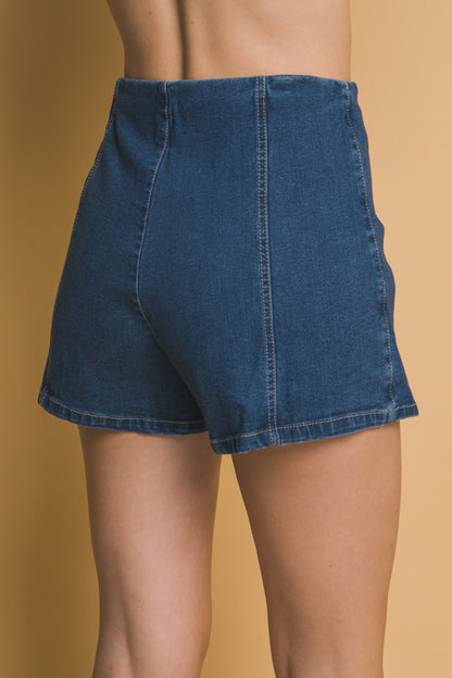 Denim Wrap Skort