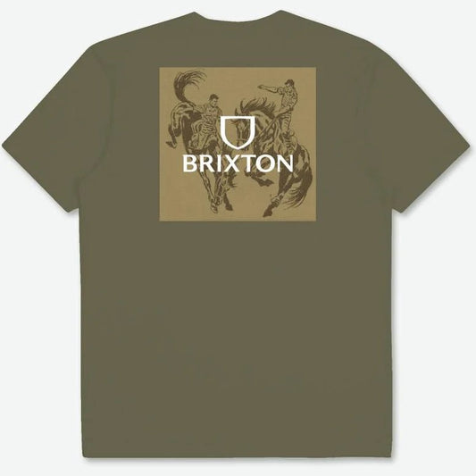 BRIXTON Alpha Square S/S Standard T-Shirt - Olive