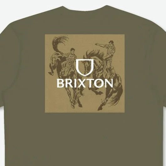 BRIXTON Alpha Square S/S Standard T-Shirt - Olive