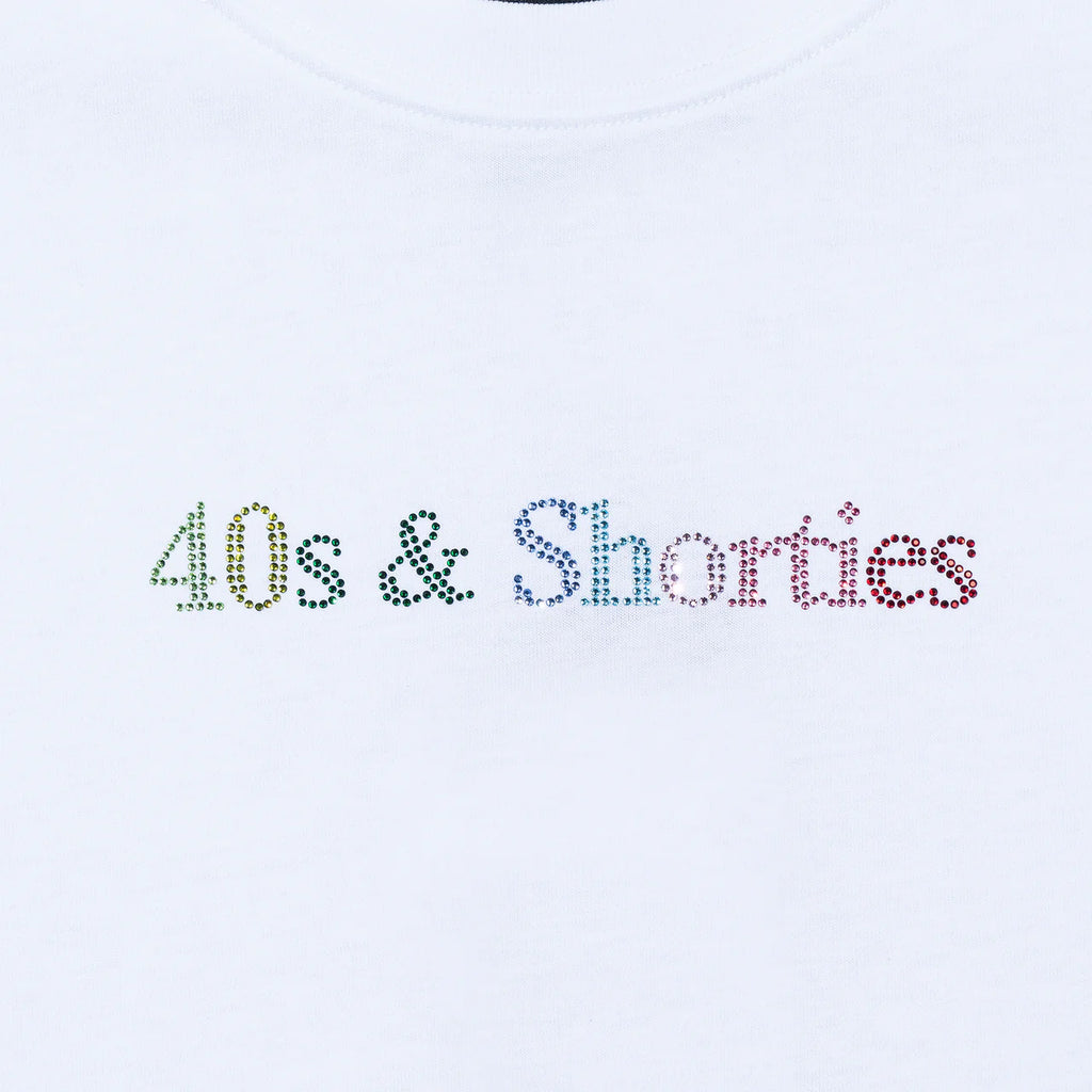 40s & Shorties Text Logo Rhinestone Tee
