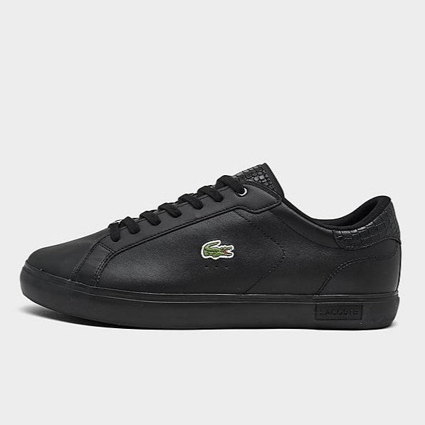 LACOSTE Men's Powercourt Leather Sneakers - Black/Black