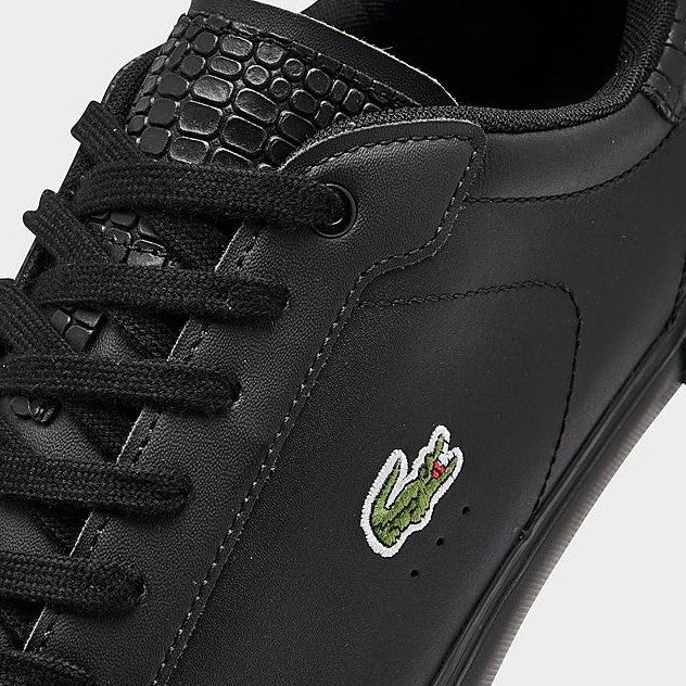 LACOSTE Men's Powercourt Leather Sneakers - Black/Black
