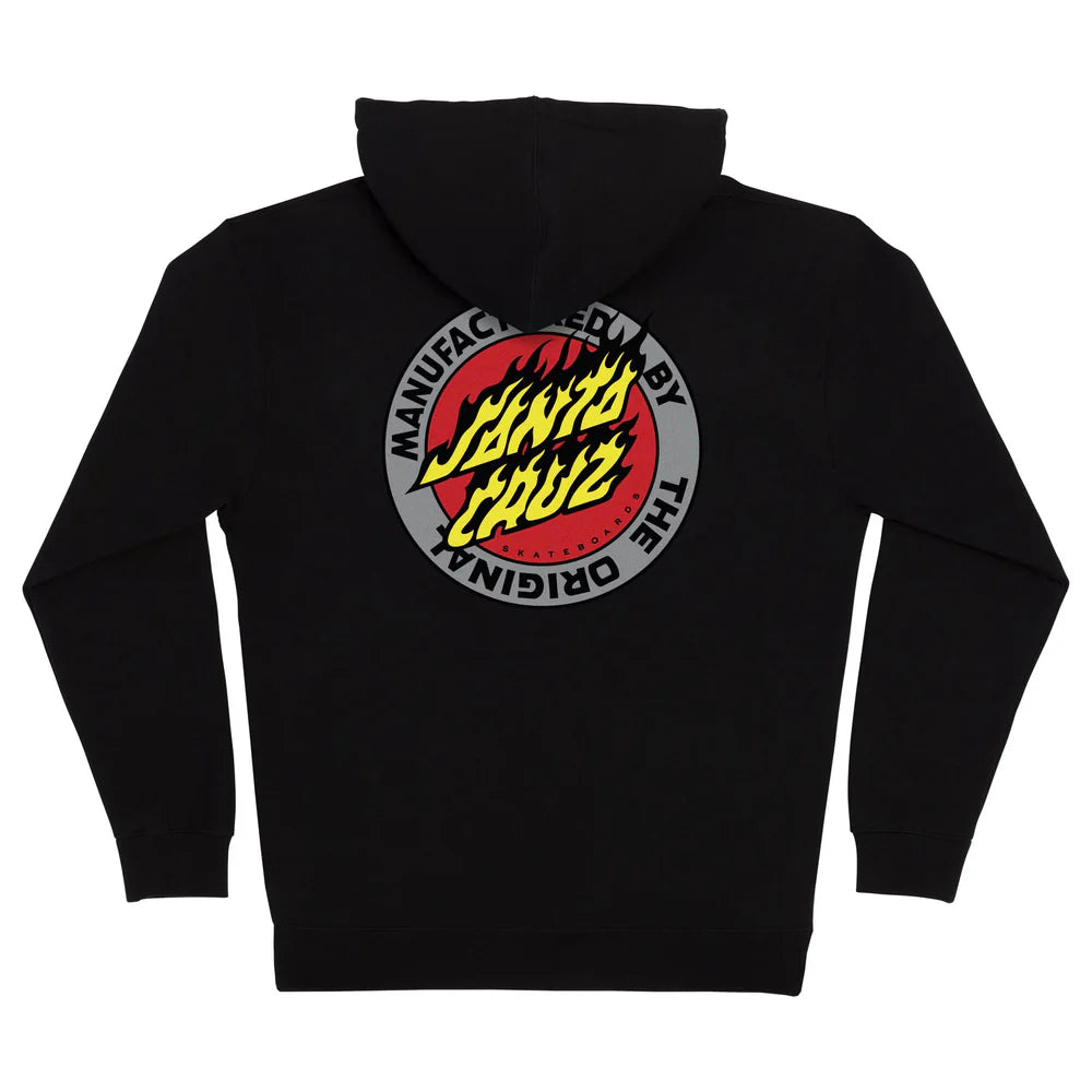 SANTA CRUZ Flamed MFG Dot Zip Hoodie