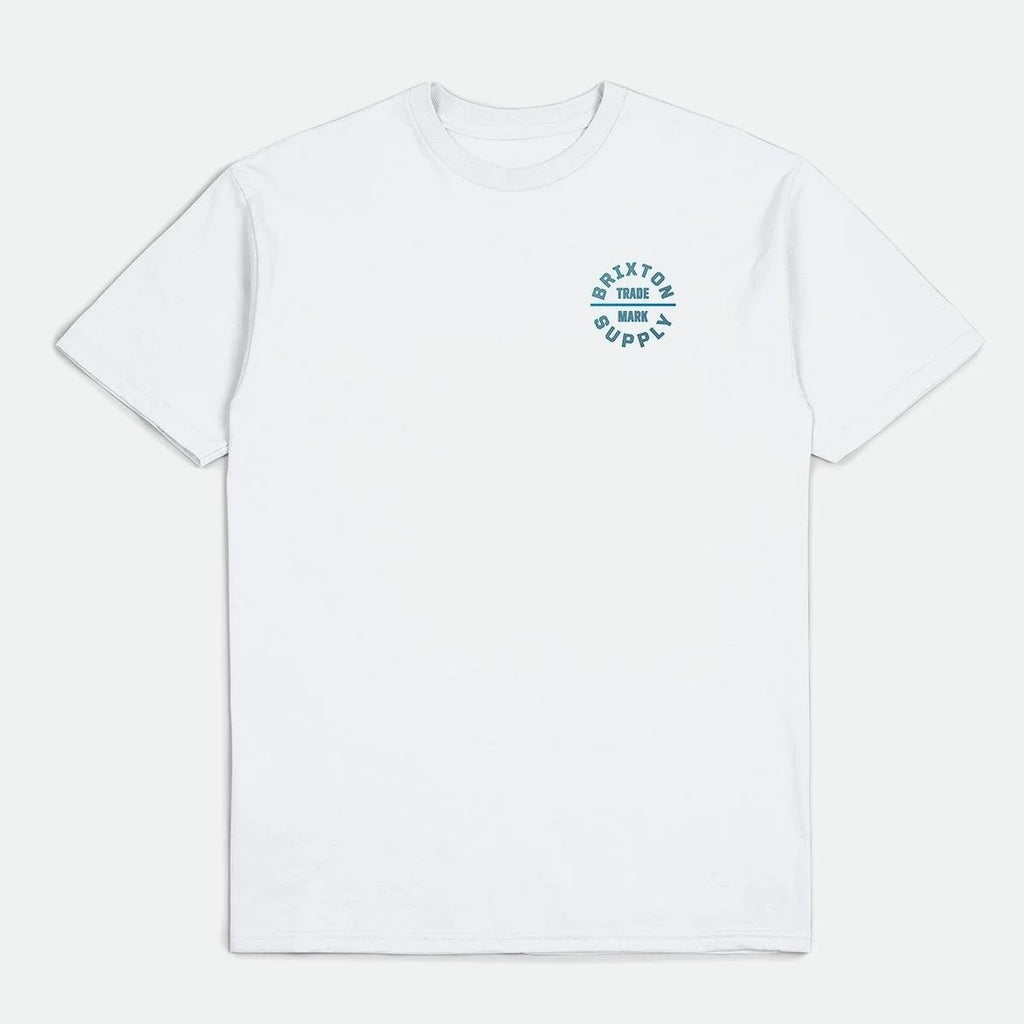 BRIXTON Oath V S/S Standard Tee - White/Blue