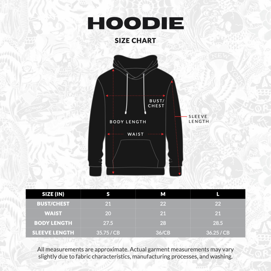 ED HARDY Mary Boxy Fleece Hoodie