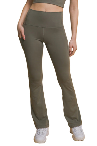 High Waisted Flared Leggins With Side Pockets