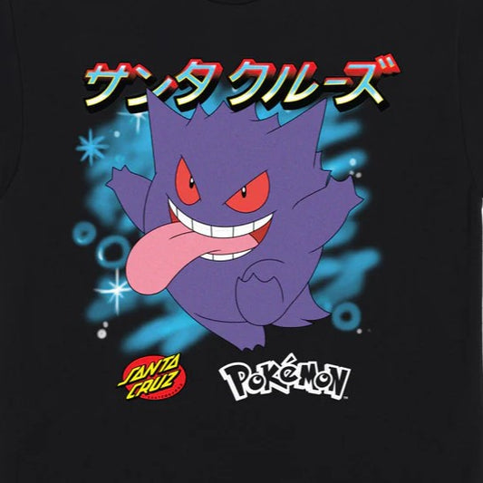 Pokémon & Santa Cruz Ghost Type 3 Men's T-Shirt - Black