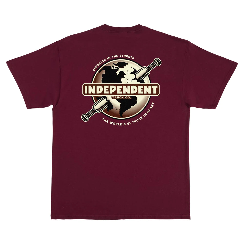 SANTA CRUZ Breakthrough Mens Independent T-Shirt - Burgundy