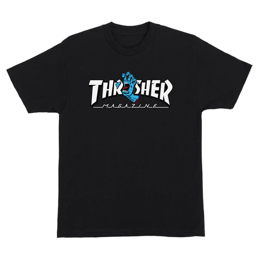 SANTA CRUZ x THRASHER Screaming Logo Santa Cruz Men's T-Shirt - Black