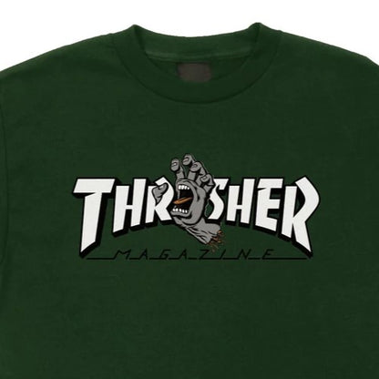 SANTA CRUZ x THRASHER Screaming Logo Santa Cruz Men's T-Shirt - Forest Green