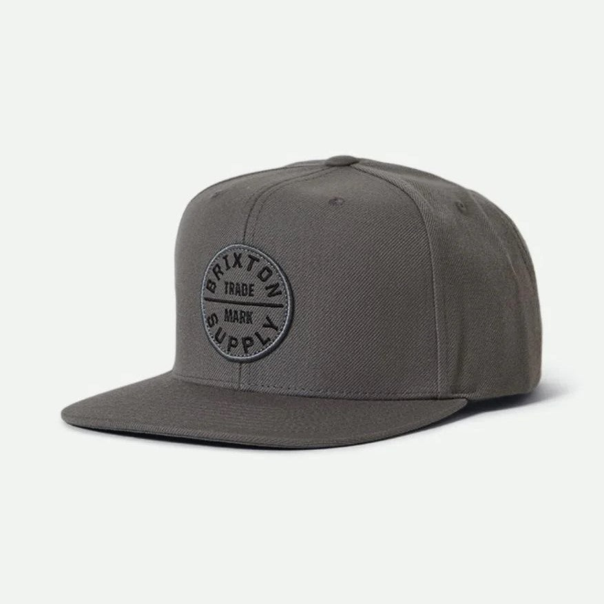 BRIXTON Oath III Snapback Hat - Charcoal